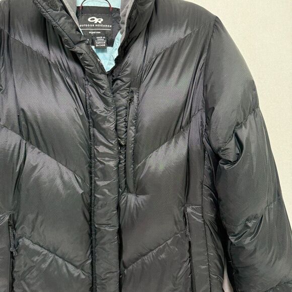 Outdoor Research Jacket Women S Black Puffer Goose Down Feather Quilted Gorpcore - Picture 10 of 11